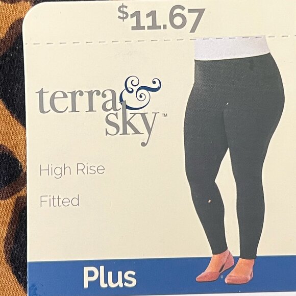 2 Pants Terra & Sky Women's High Rise Fitted Leggings & Skinny Mid-Rise JEGGING - Picture 8 of 8